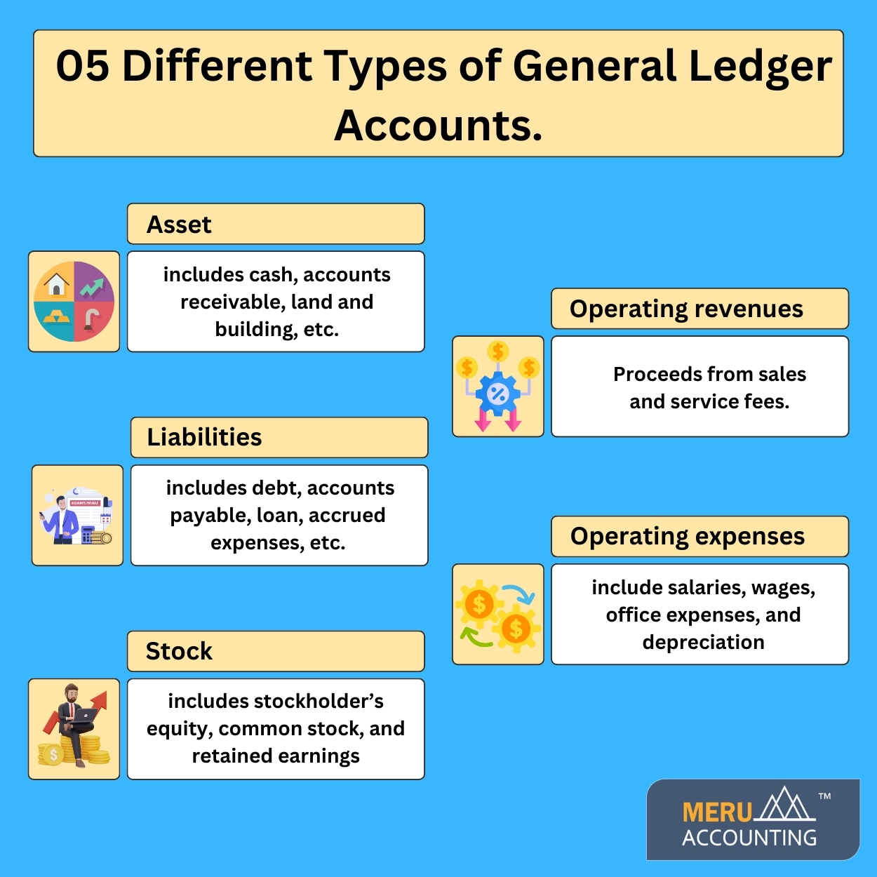 05 Different Types of General Ledger Accounts. size 1250 by 1250 v1